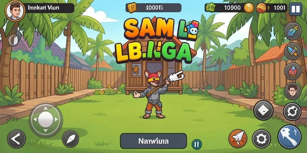 Layar permainan yang penuh warna dan menarik.