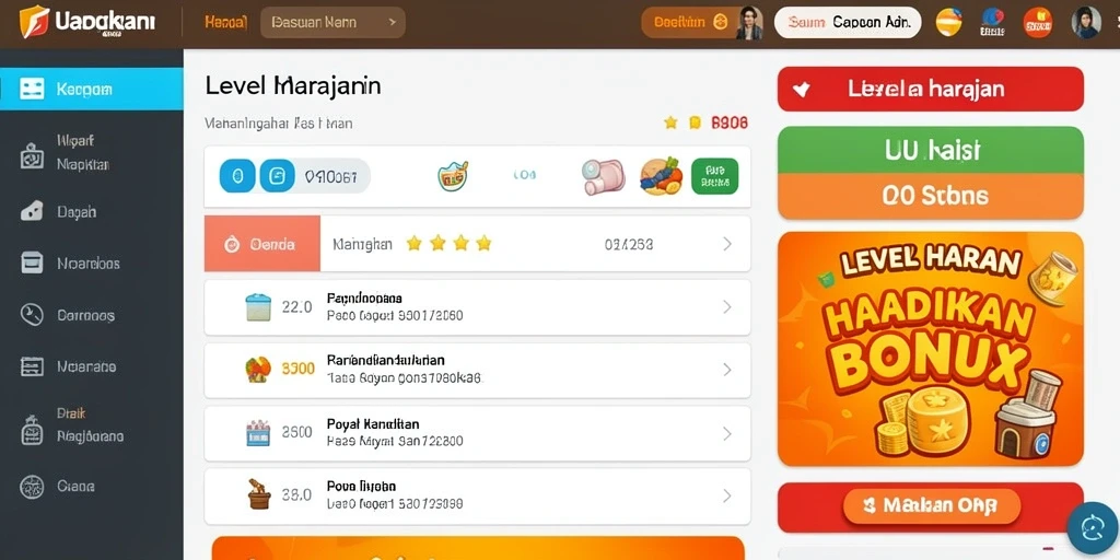 Screenshot aplikasi RUPIAH777 menampilkan permainan seru.