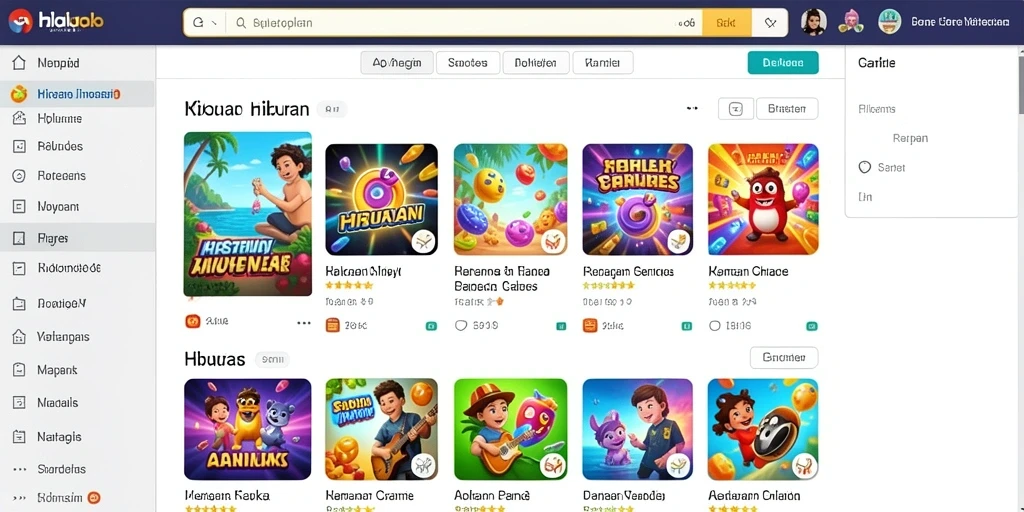 Tampilan antarmuka permainan yang menarik.